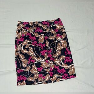 Ann Taylor Factory Floral Jacquard Pencil Skirt – Women’s 4P, NWT, Retro Style